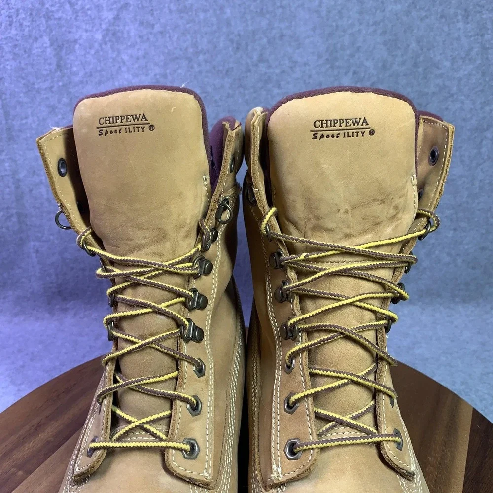 Chippewa Sportility Boots Mens Size 11.5‎ XW Brown Waterproof Insulated Vibram